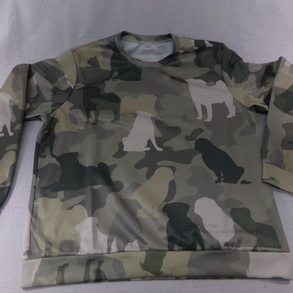Unknown Other - Mens Dog Camouflage Pull Over shirt XL NWT